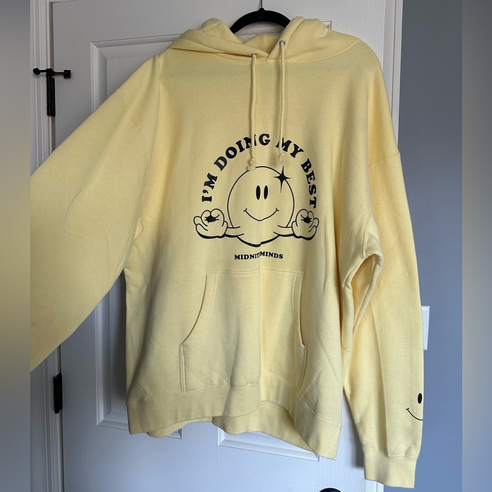 Midnite Minds Yellow Smiley Hoodie